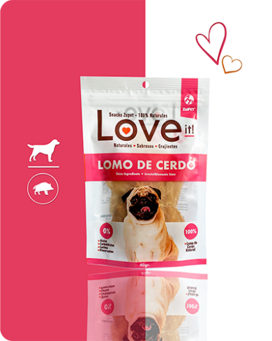 SNACK LOVE IT PERRO LOMO DE CERDO 40GRS