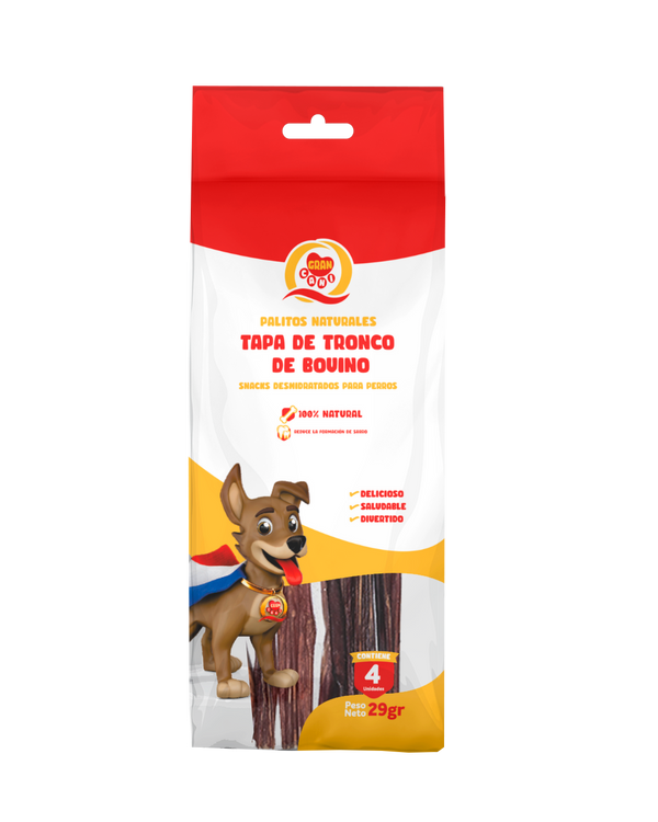 SNACK PALITOS TAPA TRONCO BOVINO X4  29GR