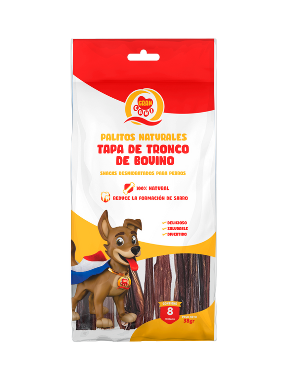 SNACK PALITOS TAPA TRONCO BOVINO X8  38GR