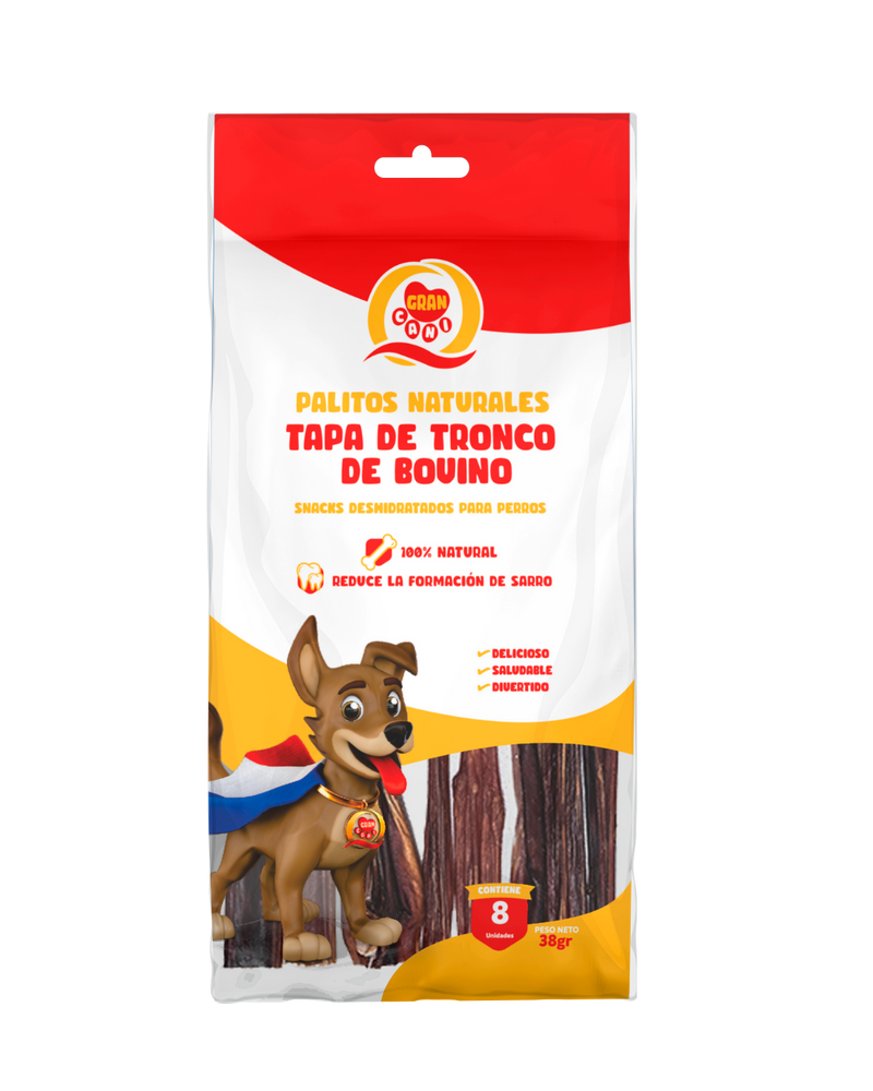 SNACK PALITOS TAPA TRONCO BOVINO X8  38GR