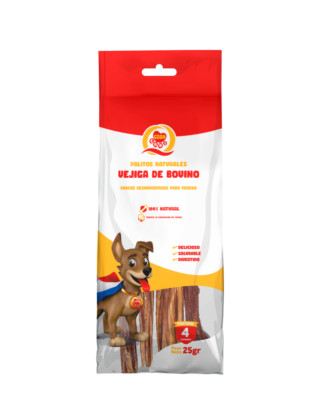 SNACK PALITOS VEJIGA BOVINO X4  25GR