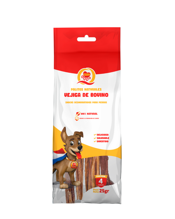 SNACK PALITOS VEJIGA BOVINO X4  25GR