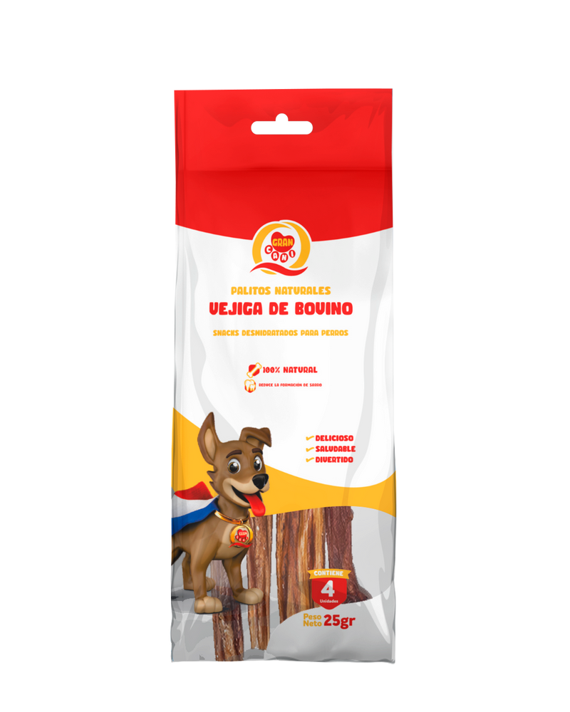 SNACK PALITOS VEJIGA BOVINO X4  25GR