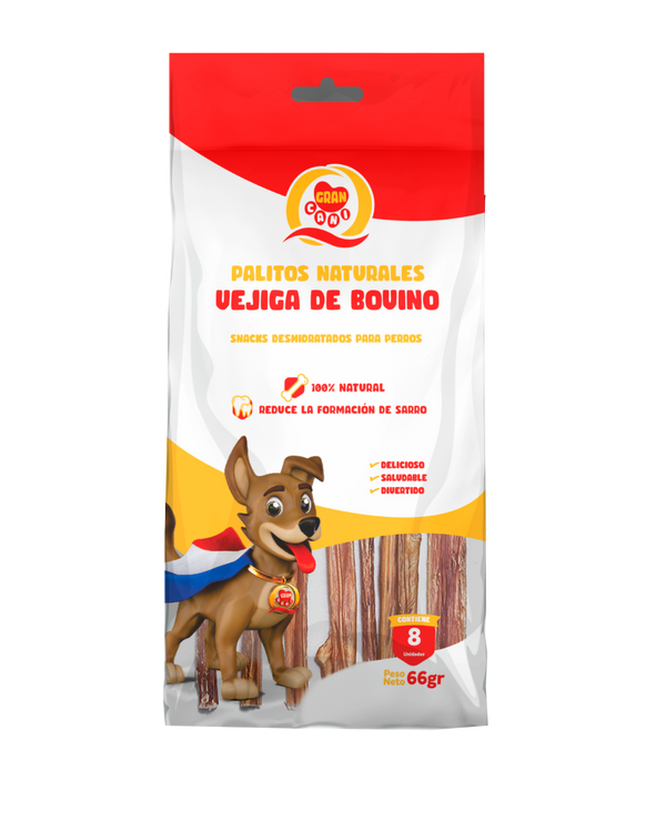 SNACK PALITOS VEJIGA BOVINO X8  66GR