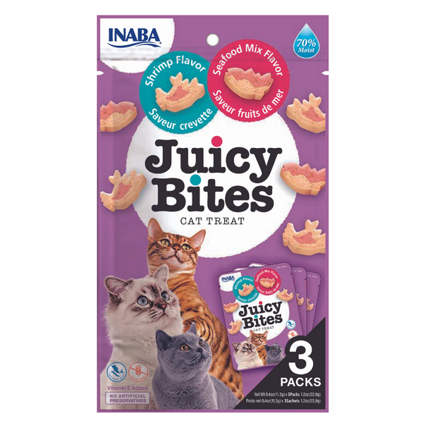 JUICY BITES SOBRE GATO SHRIMP/SEAFOOD MIX 34GR