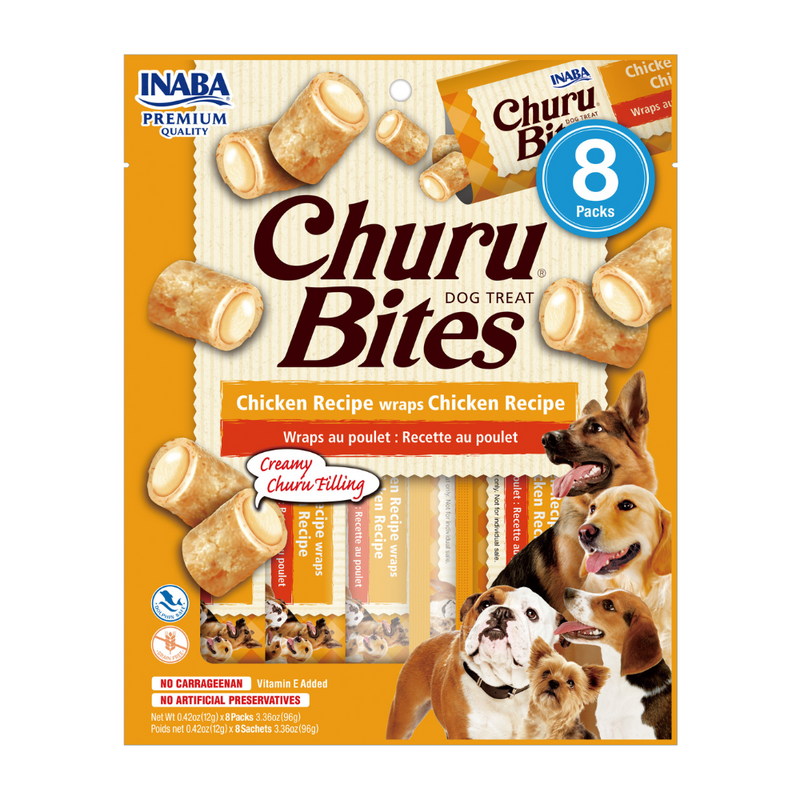 CHURU BITES WRAPS DOG CHICKEN 96GR