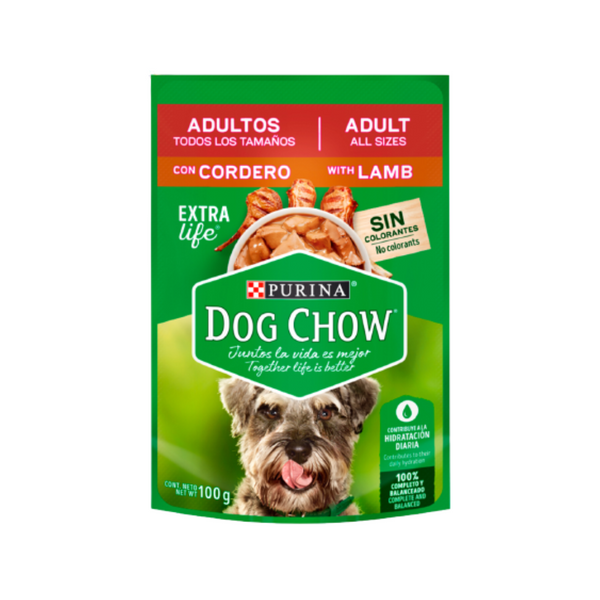 DOG CHOW SOBRE ADULTO CORDERO 100GR