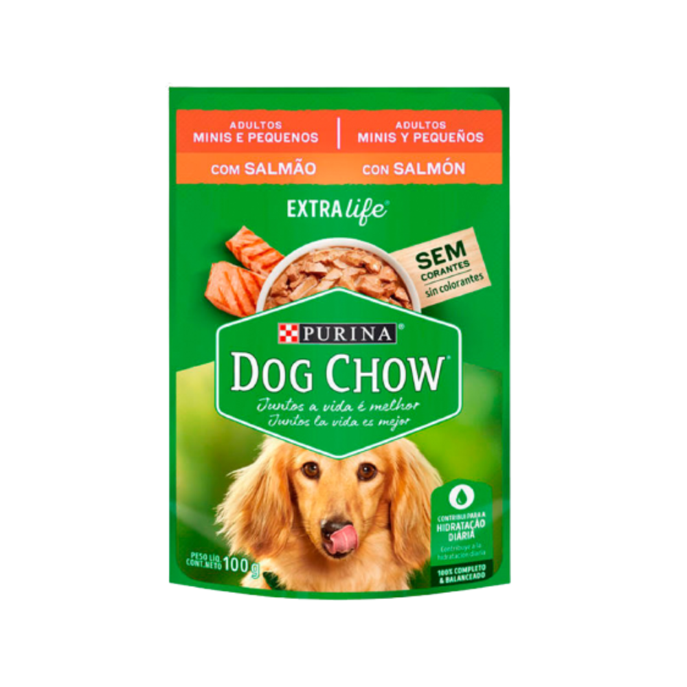 DOG CHOW SOBRE MINIS PEQUEÑOS SALMÓN 100GR
