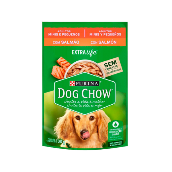 DOG CHOW SOBRE MINIS PEQUEÑOS SALMON 100GR