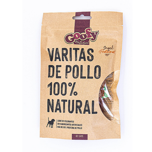 SNACK GOOFY VARITAS POLLO NATURAL 60GR