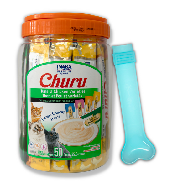 CHURU VARIETIES TUNA/CHICKEN 50P FRASCO 700GR + CUCHARA