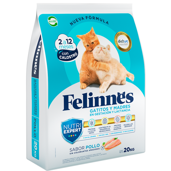 FELINNES GATITOS Y MADRES POLLO 20KG