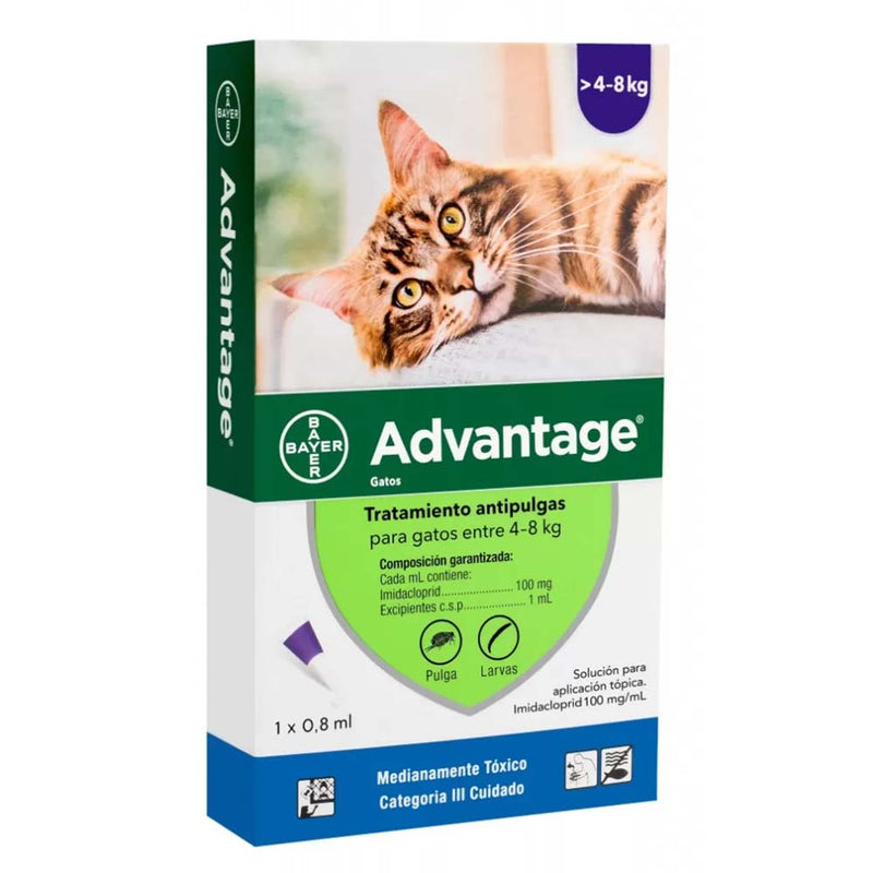PIPETA ADVANTAGE GATO ENTRE 4-8KG  MORADO