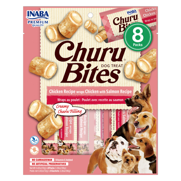 CHURU BITES WRAPS DOG CHICKEN/SALMON 96GR