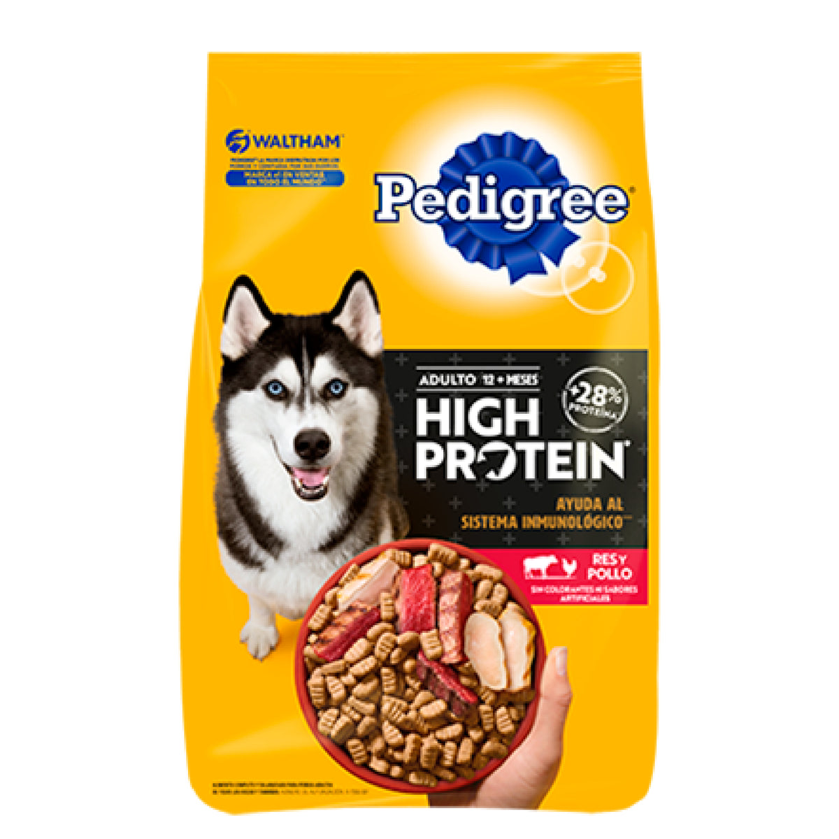 PEDIGREE ADULTO ALTO EN PROTEÍNAS CARNE Y POLLO 21KG