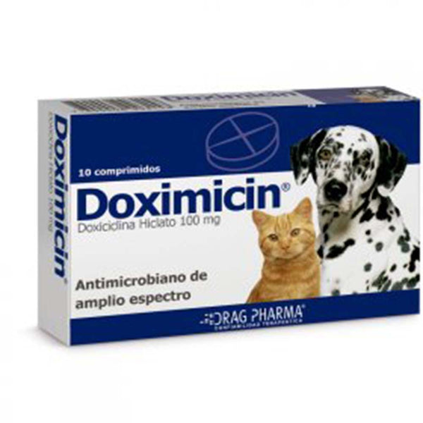 DOXIMICIN ANTIMICROBIANO 10 COMPRIM PERROS/GATOS