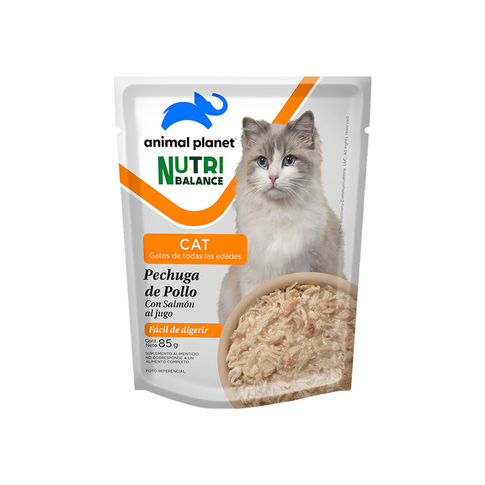 ANIMAL PLANET PARA GATOS PECHUGA DE POLLO 85GRS.