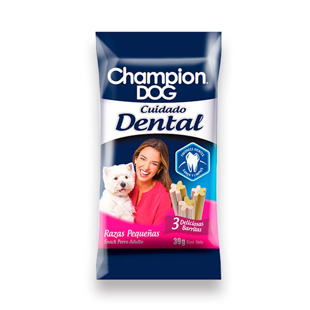 CHAMPION CUIDADO DENTAL ADUL. PERRO RAZA PEQUEÑA 39GR