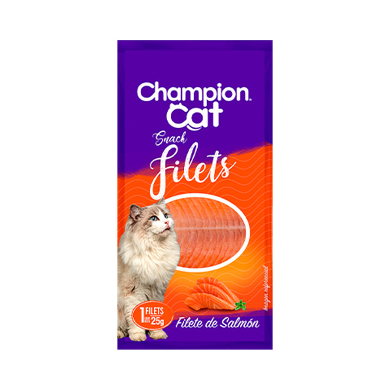 SNACK CHAMPION CAT FILET SALMON 25GR