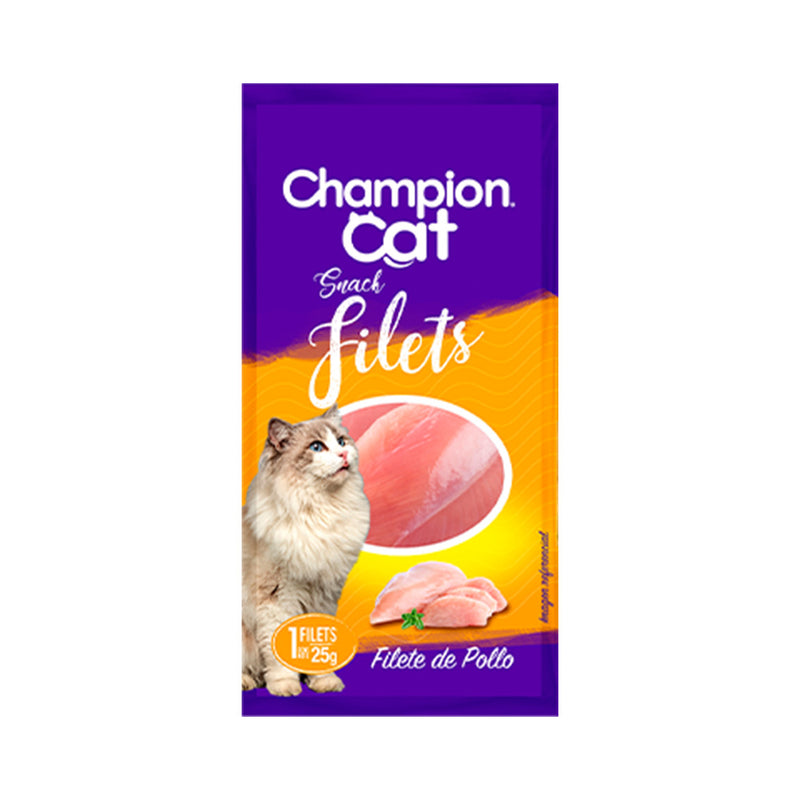 SNACK CHAMPION CAT FILET POLLO 25GR