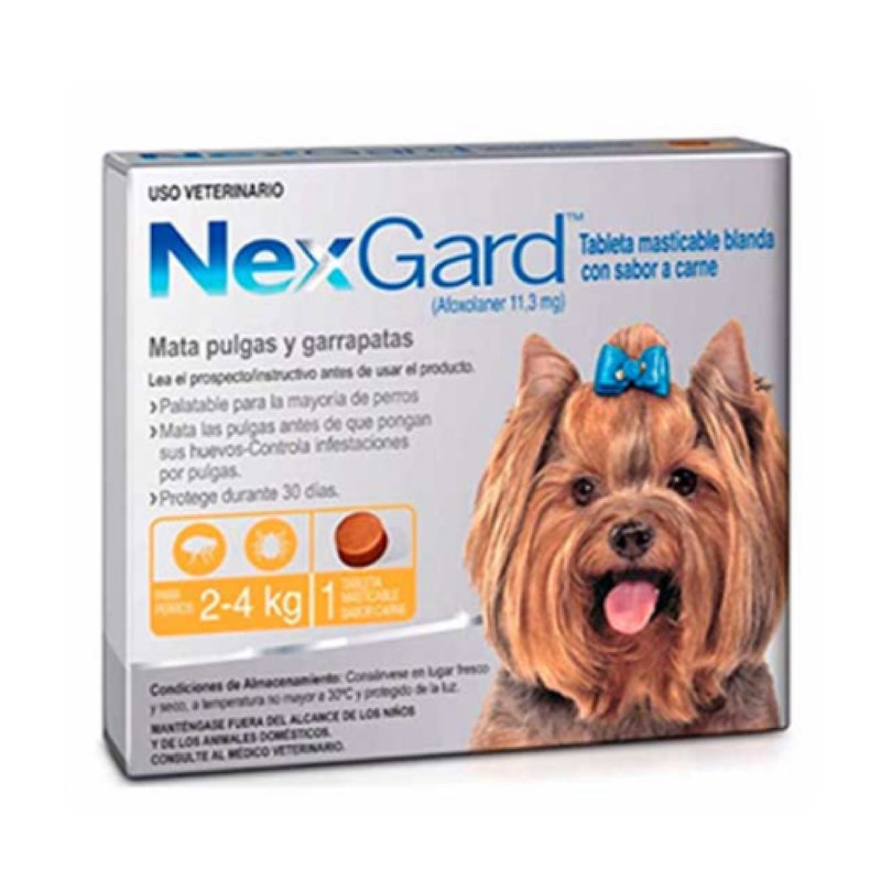 NEXGARD PERRO 02-4KG X 1 COMPRIMIDO