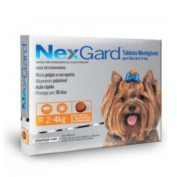 NEXGARD PERRO 02-4KG X 3 COMPRIMIDOS