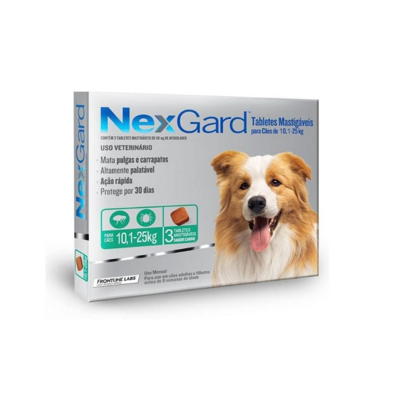 NEXGARD PERRO 10-25KG X 3 COMPRIMIDOS