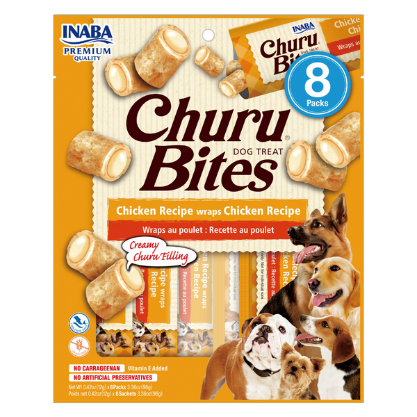 CHURU BITES WRAPS DOG CHICKEN 96GR