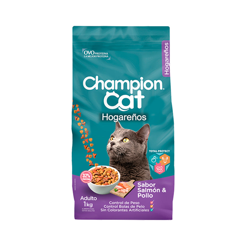 CHAMPION CAT HOGAREÑOS SALMON/P 20KG