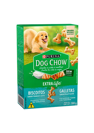 GALLETAS DOG CHOW CACHORRO POLLO/LECHE 300GR