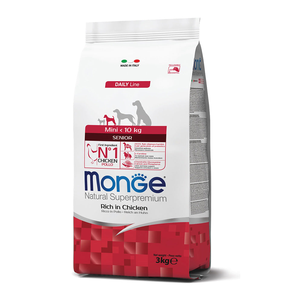 MONGE PERRO MINI SENIOR POLLO 3KG