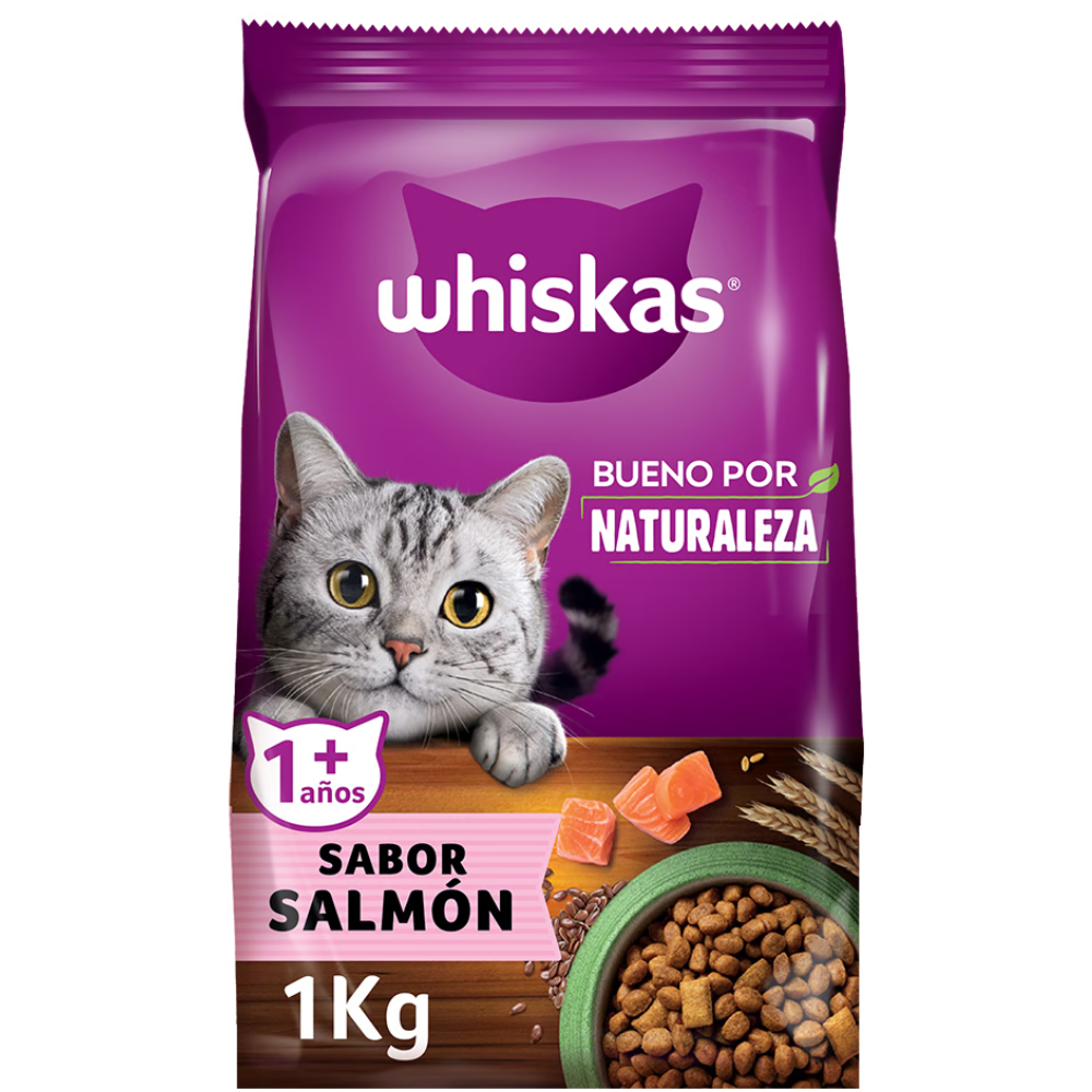 WHISKAS BUENO POR NATURALEZA SALMON 10KG