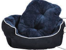 CAMA MASCOTA REDONDA ACOLCHADA AZUL (9253-2009)