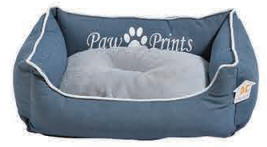 CAMA MASCOTA RECTANGULAR ACOLCHADA AZUL (9340-2002)