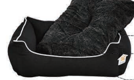 CAMA MASCOTA RECTANGULAR ACOLCHADA NEGRO (9340-2006)