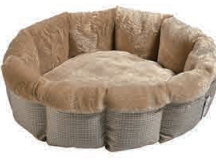 CAMA MASCOTA REDONDA ACOLCHADA CAFÉ (9372-2003)