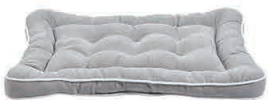 CAMA MASCOTA RECTANGULAR ACOLCHADA GRIS CLARO (9397-2001)