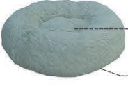 CAMA MASCOTA REDONDA FELPUDA 70x70x20 CM (9446-2005)